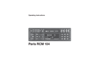 Blaupunkt Paris-RCM-104 - Owners Manual
